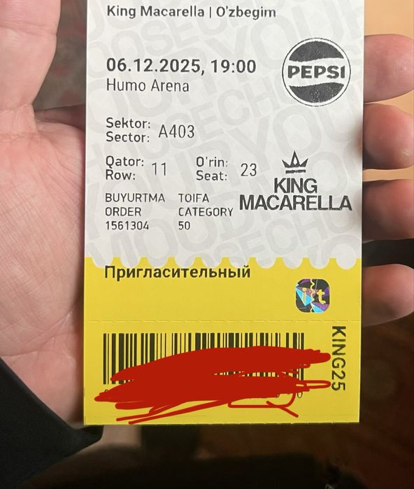 Macarella komfort joydan bilet