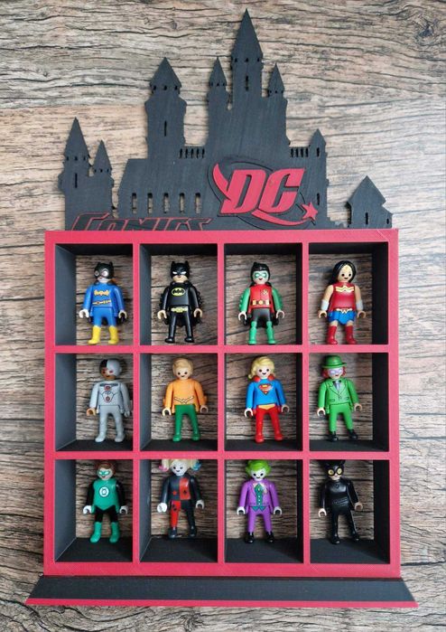 Kinder Playmobil поставка/стойка / дисплей за фигурки Киндер DC Comics
