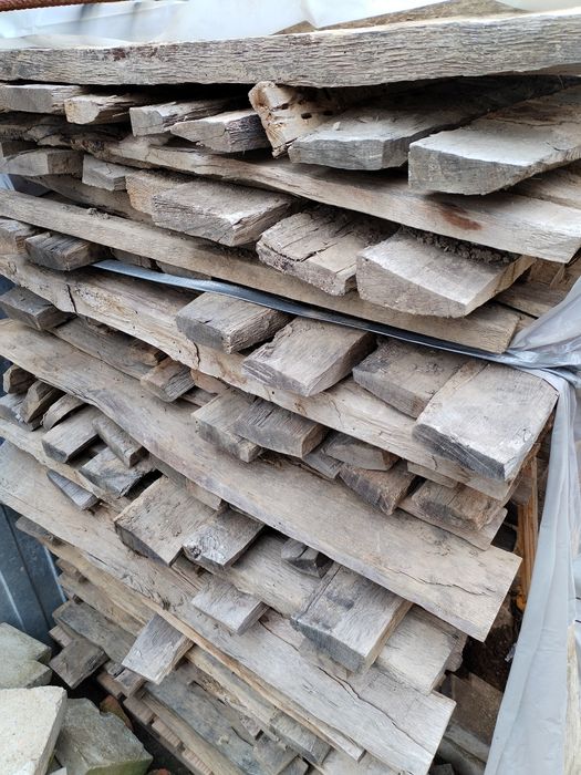 Lemn vechi de stejar pentru podit din demolare