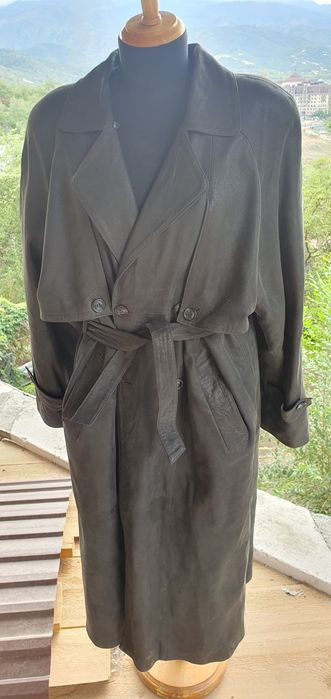 Продам мужской  кожанный тренч, плащ, ретро, винтаж, 48-56