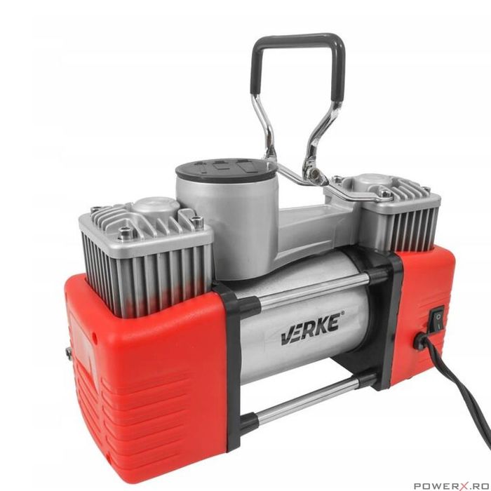 Compresor auto 12V, 10 bari, 65 l/m, lantena LED, Verke