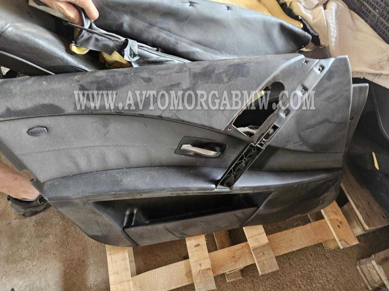 Бмв 5 серия е60 Е61 черен кожен салон на части bmw e60 e61