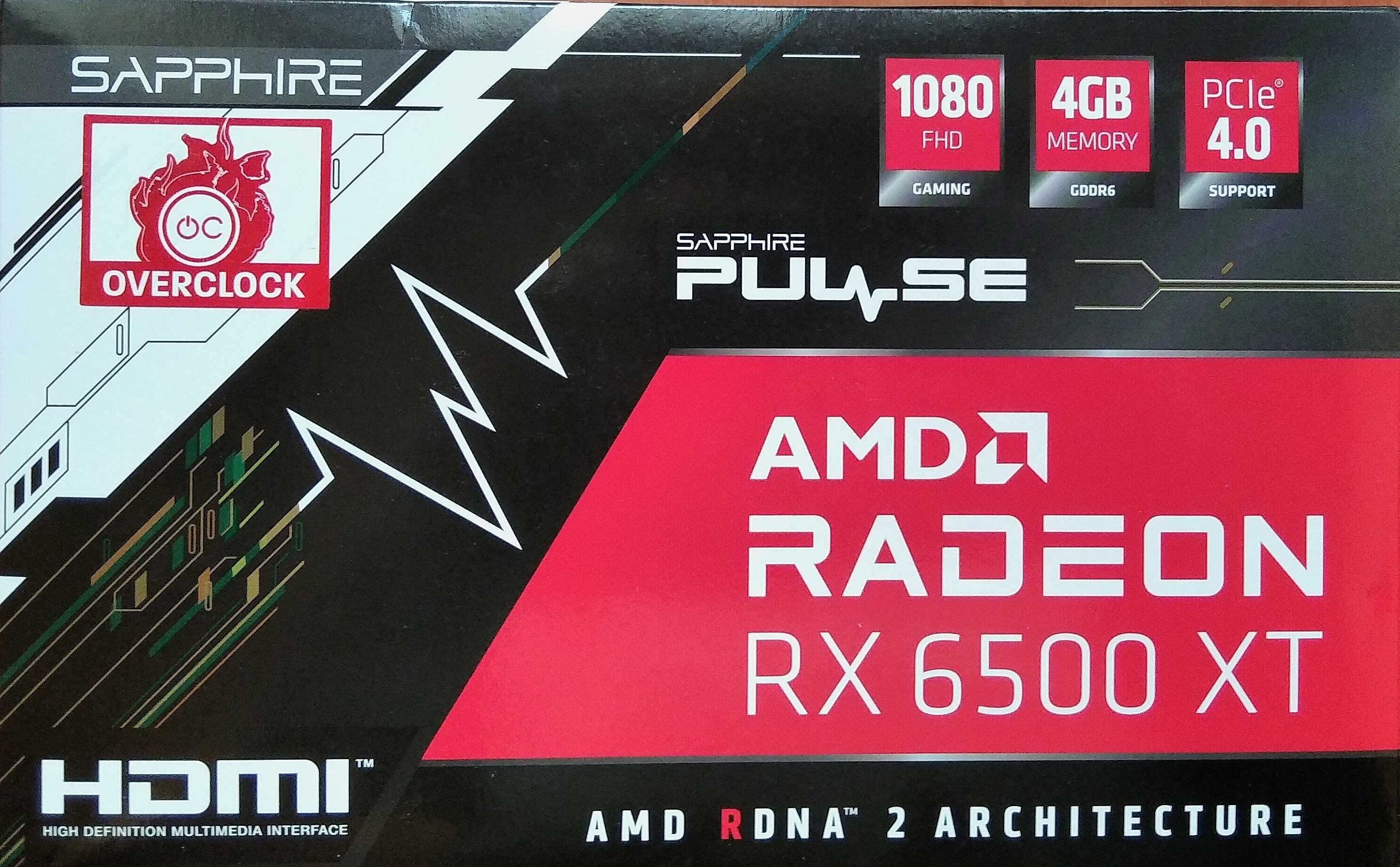 PlacaVideo Sapphire PULSE Radeon RX 6500XT, 4GB/GDDR6, NOUA, FullBOX !