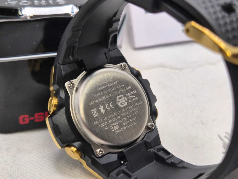Ceas Sport  Casio g shock B400GB-1A9ER black gold, Nou,Garantie 2 ani