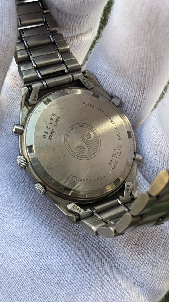 Seiko 7T32-F069 Titanium Sports 100 Chronograph Tachymeter