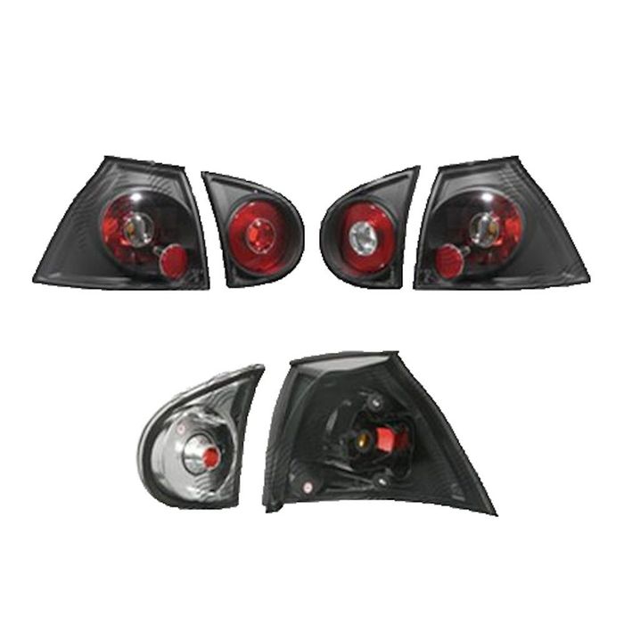 Set stopuri VW Golf 5 (1k), 10.2003-05.2009, Hatchback, stanga+dreapta, negru, transparent; cu lampa interioara; cu locas bec; tuning,