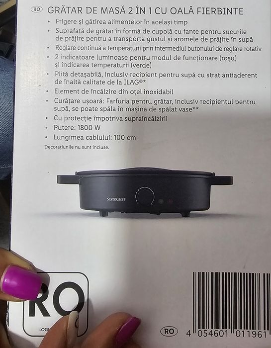 Grătar de masă 2-în-1 cu oală fierbinte – SilverCrest