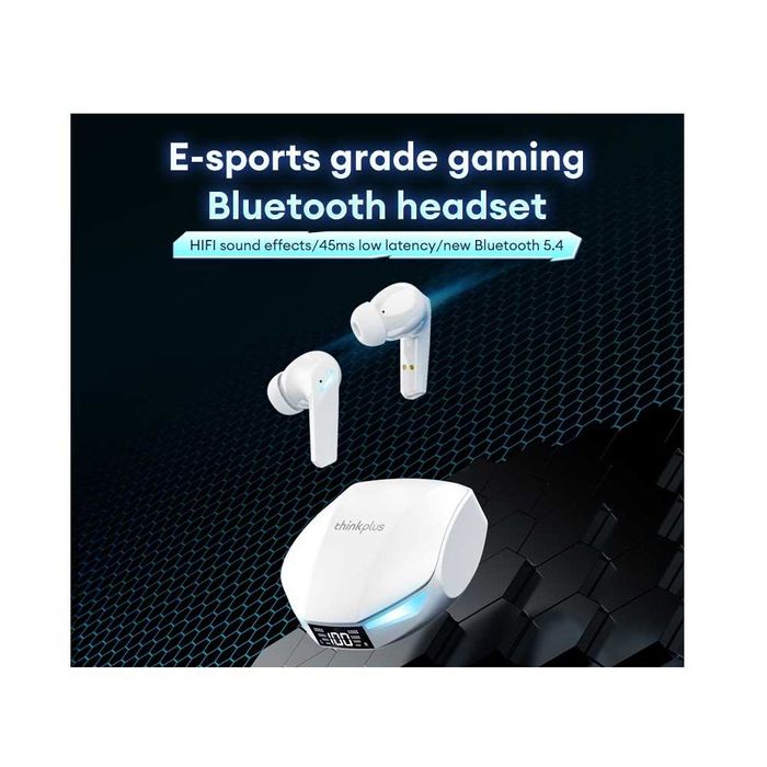 Casti wireless XT53, Bluetooth 5.4, reducere zgomot ambiental, alb