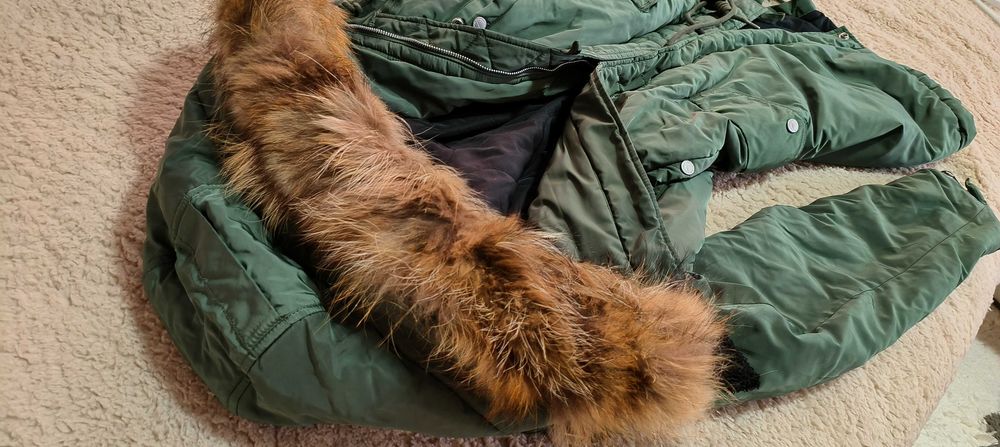 Дамска парка с естествен косъм