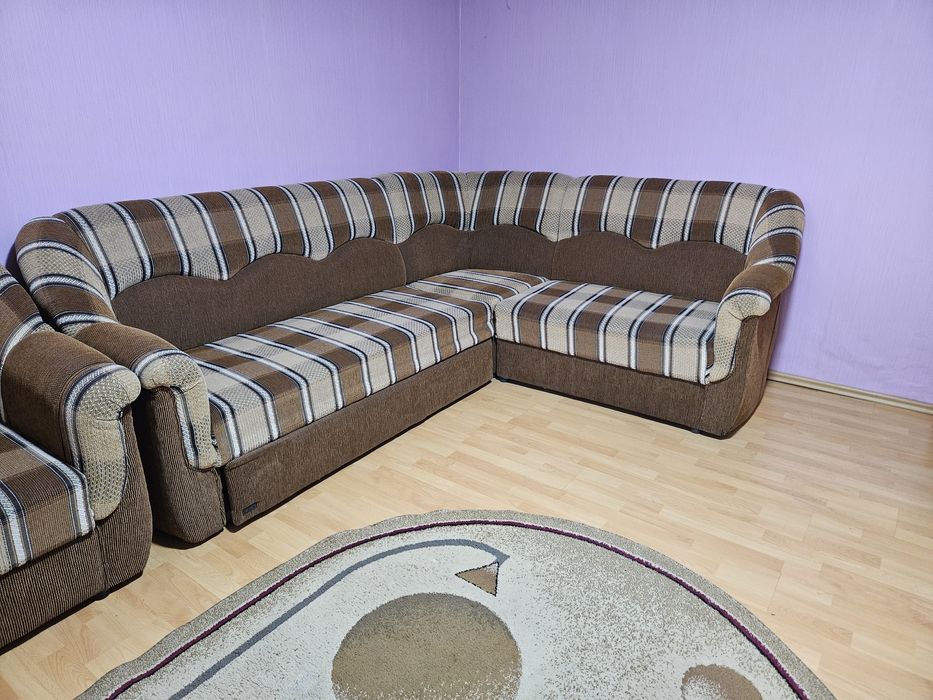 NOU Set canapea coltar NOU extensibila + fotoliu