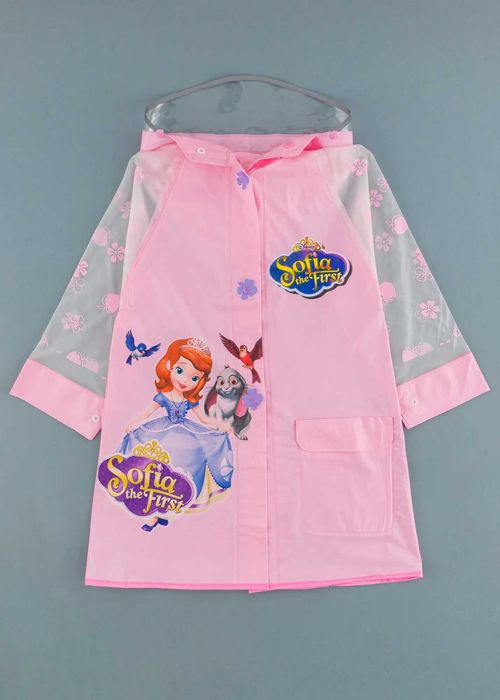 Детски дъждобран с анимационен герой, Розов Цвят
