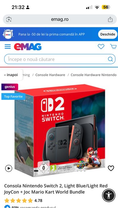 Nintendo switch 2 + mario kart