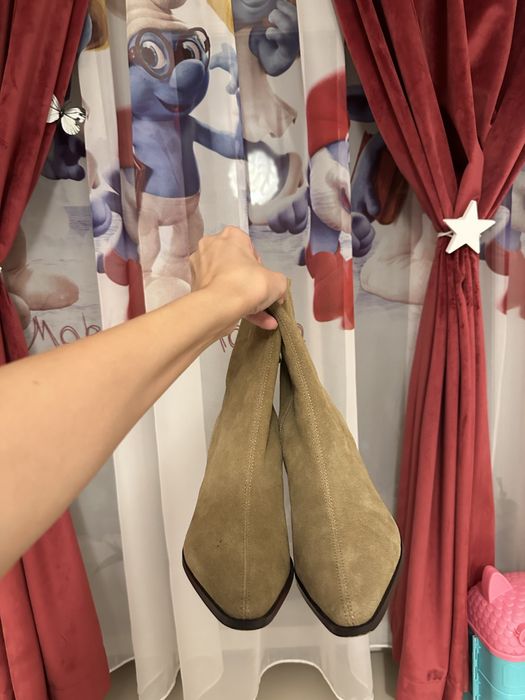 Botine piele naturala intoarsa, marimea 39