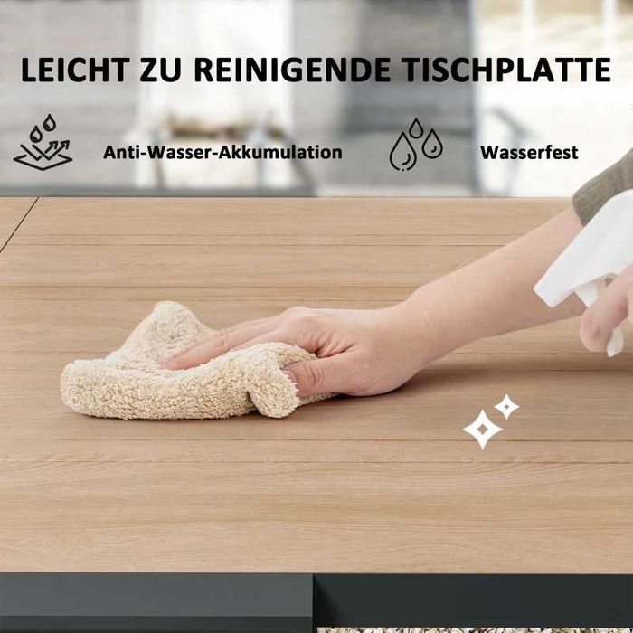 Градинска маса Outsunny, разтегателна, алуминиева, 80/160x80 см