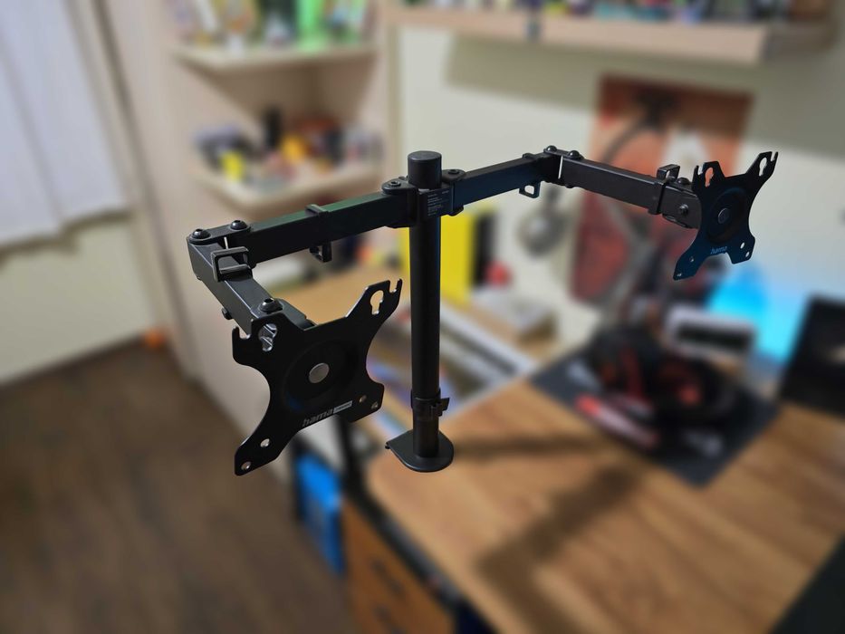 Професионална Двойна Стойка за Монитори HAMA (VESA) – За Бюро