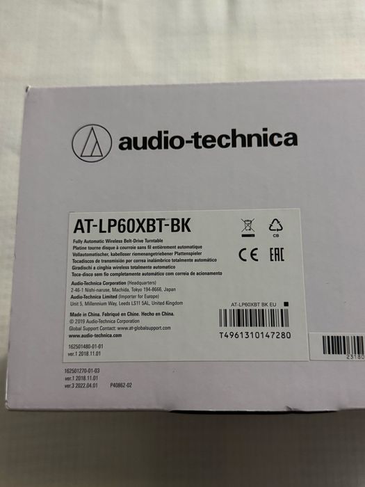 Audio technica lp60xbt грамофон