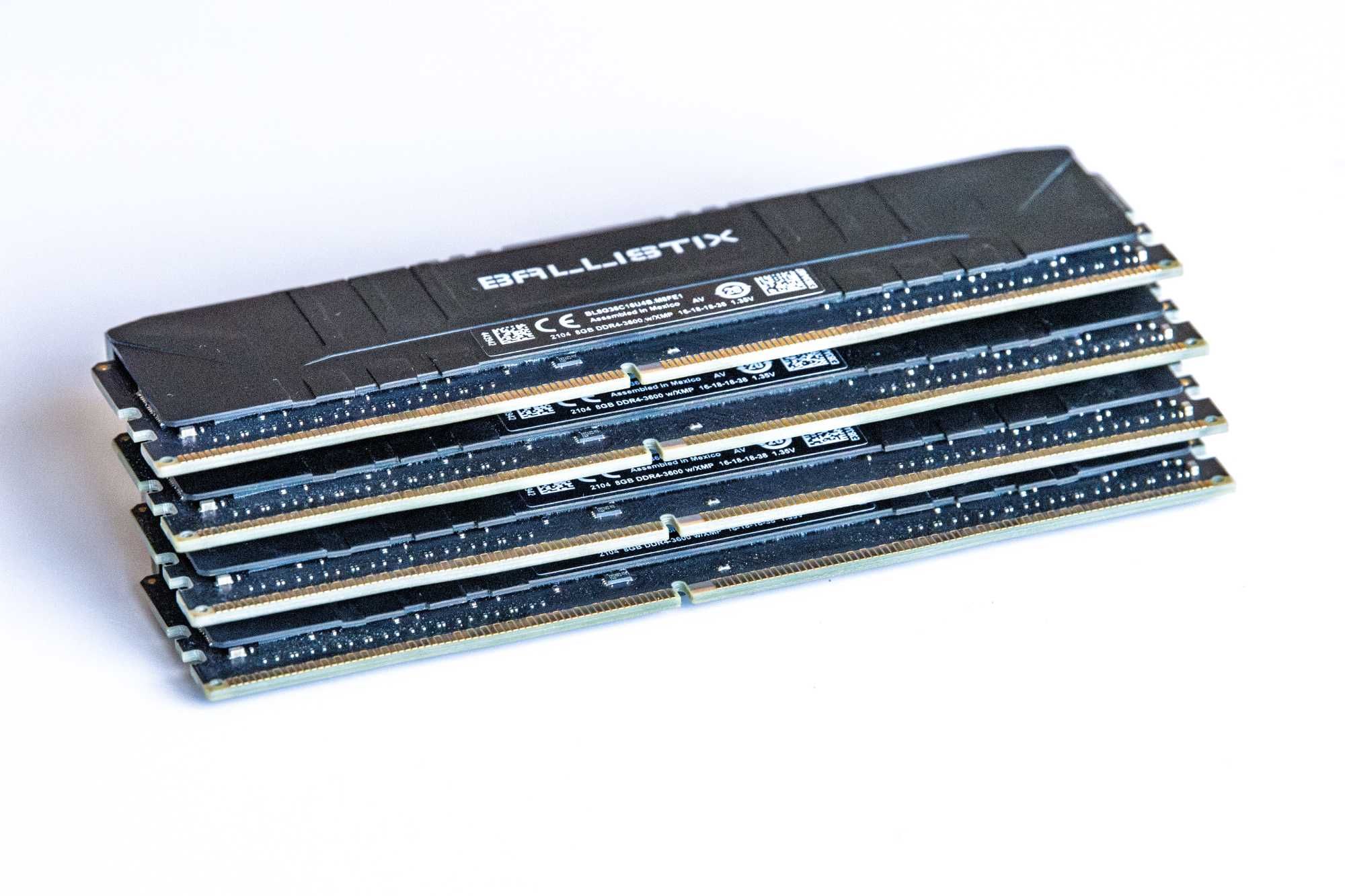 2 комплекта Crucial Ballistix RAM 16GB (2x8GB) DDR4 3600MHz CL16