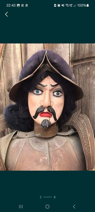 Accesoriu decorațiune set lemn alama Italia 1890