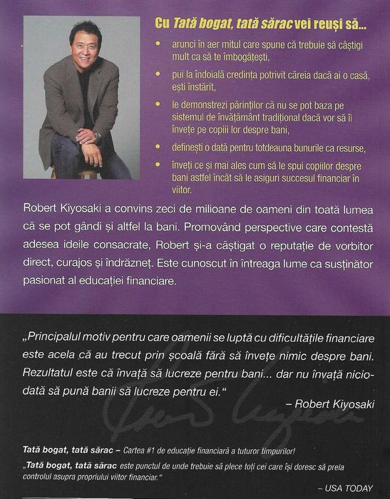 Super carte Robert Kiyosaki Tata bogat, tata sarac, cum sa faci avere