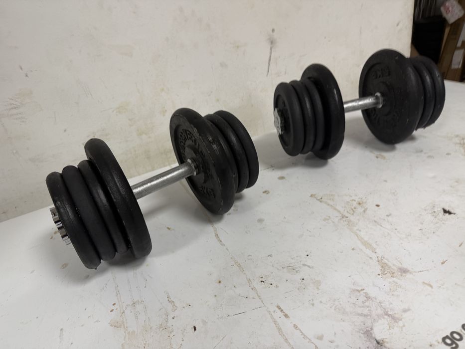 Gantere reglabile fier noi, set 27 kg+27 kg=54 kg, pret 700 lei