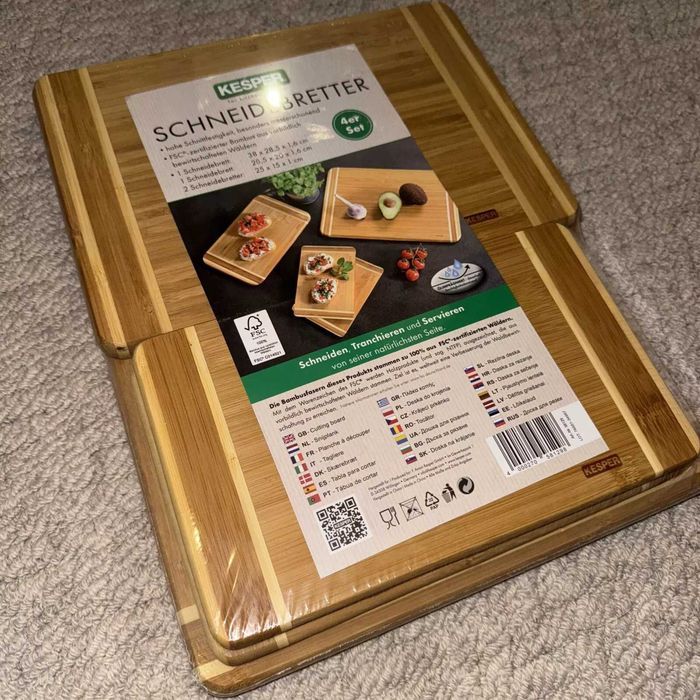 Комплект от 4 броя Бамбукови дъски с различни размери