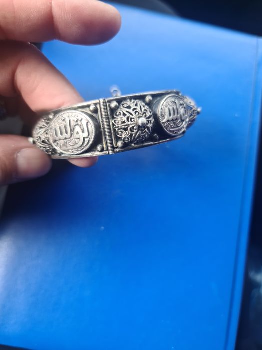 N bratara argint masiv 925 araba,Allah,fixa 62 mm ,model deosebit