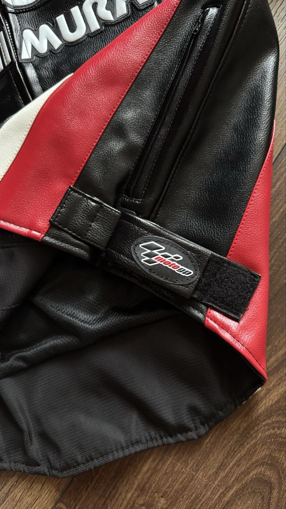 Мото яке Suzuki Yoshimura с протектори – кожено, спортен стил