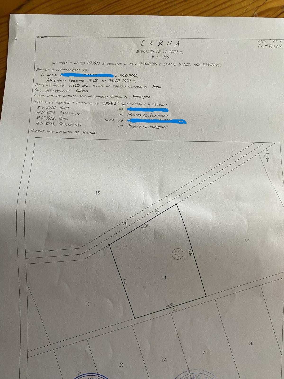 Продавам земеделска земя около 27 дка.