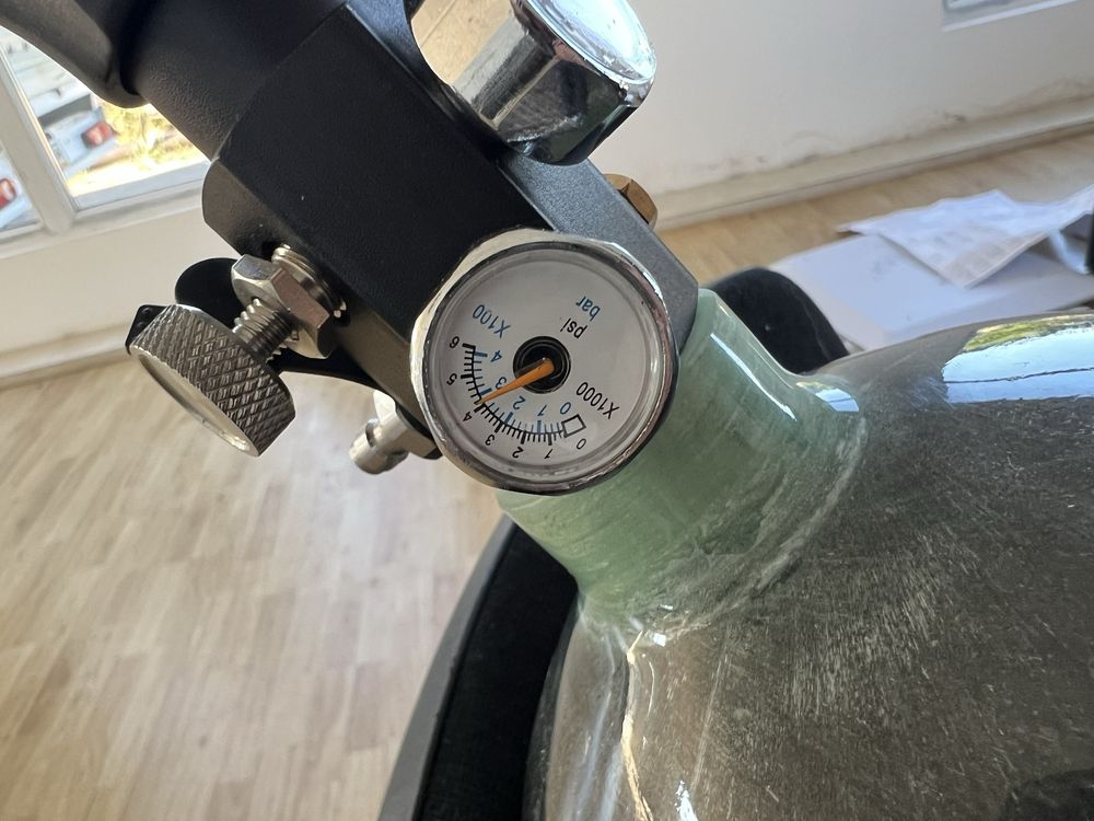 Карбонова бутилка 6.8 L, 300 Bar, 4500 PSI, PCP