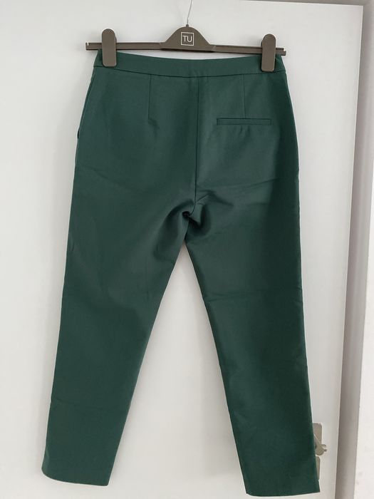 Pantaloni eleganti verde inchis marimea 36