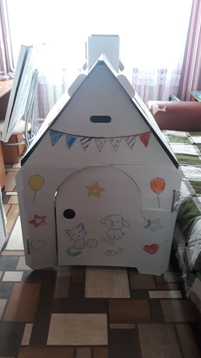 Картонный домик для детей