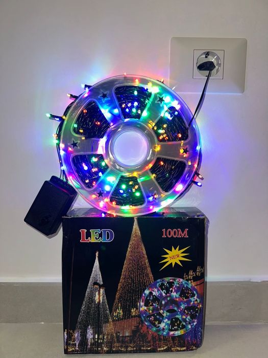 Instalație de Crăciun interior/exterior/100m/8 jocuri de lumini