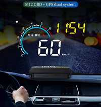 HUD OBD2 + GPS проектор с датчиком температуры охлаждения/Модель M12