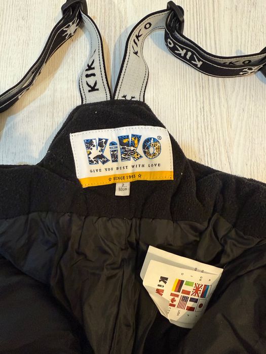 лыжный теплый комбинезон детский 92см ростовка, черный