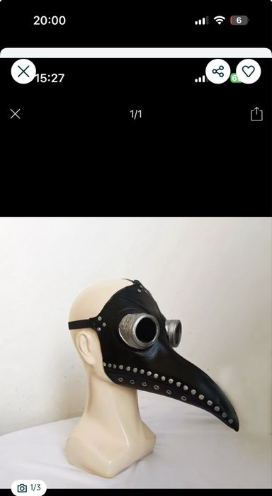 Черная мантия и маска чумного доктора