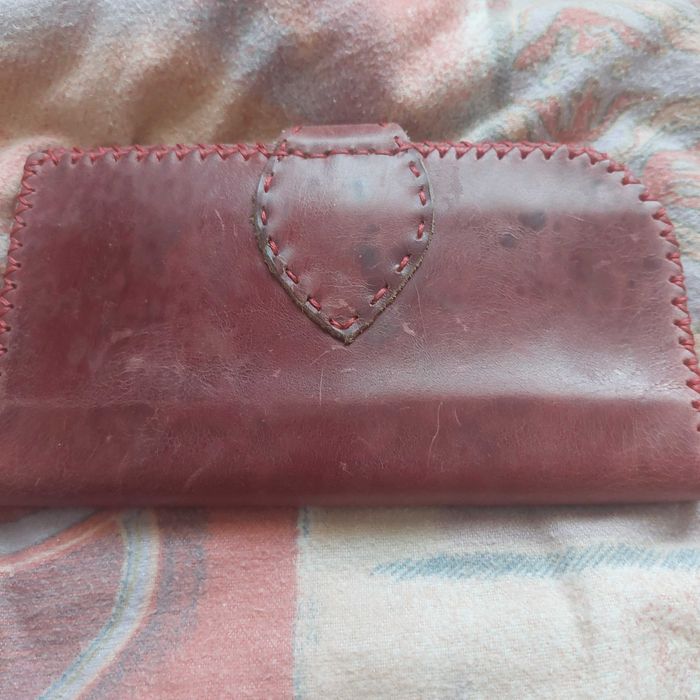 Portofel vintige piele lucrat manual