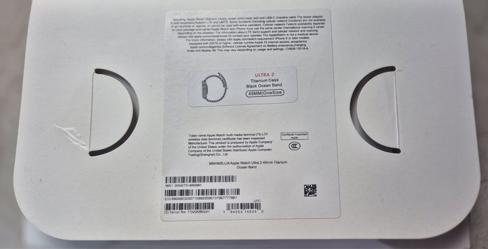 apple watch ultra 2 black ocean band 49mm