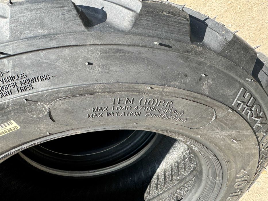 10-16.5 cu 10 pliuri marca FORERUNNER anvelope noi de bobcat