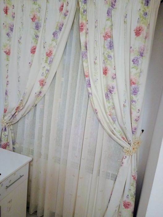 2 seturi draperii bumbac  crem
