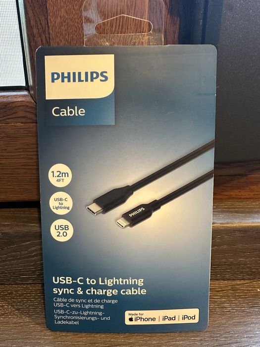 Cablu incarcarcator Philips pentru Iphone 1.2M usb C to lightening