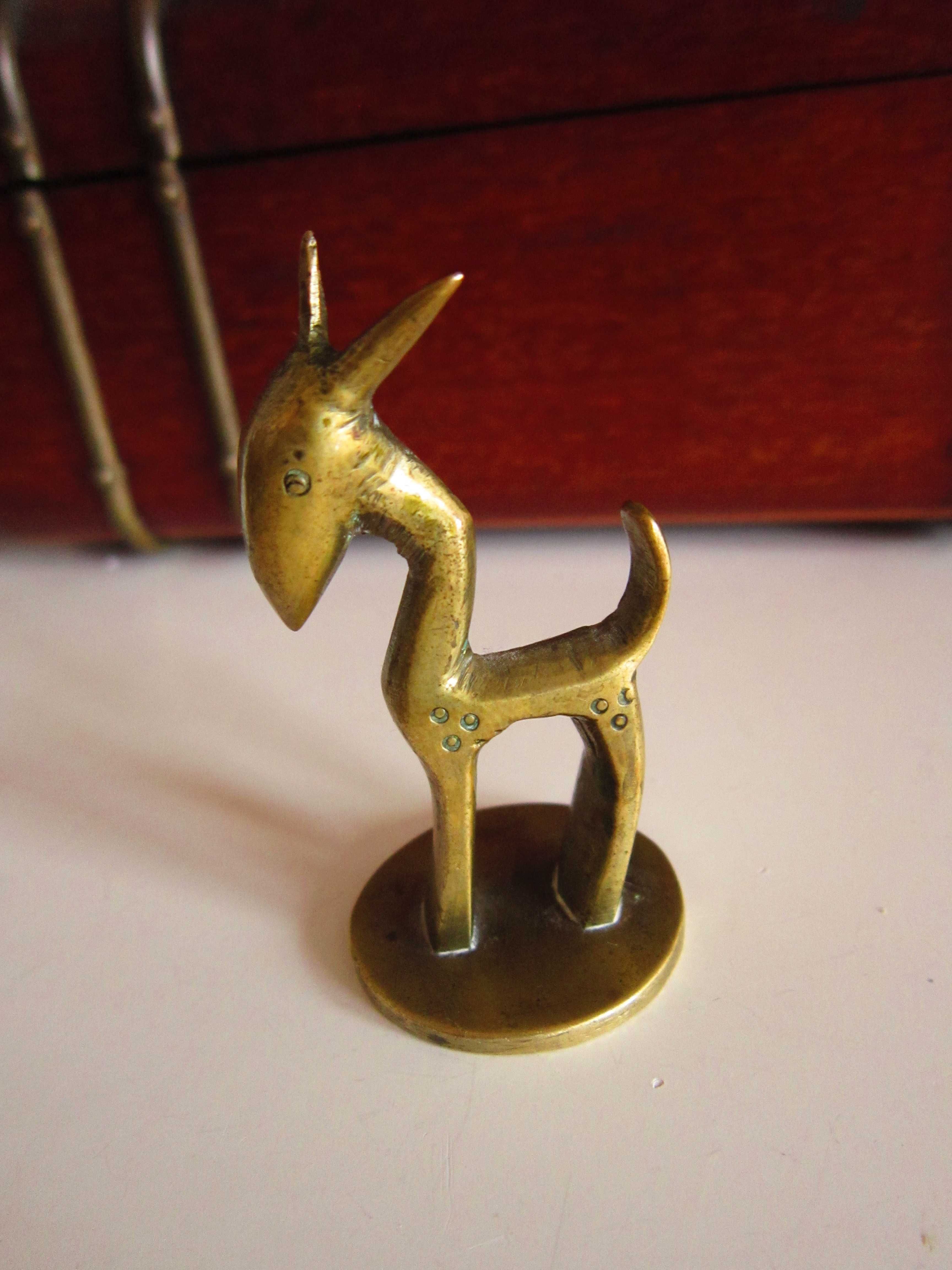 cadou rar Magar miniatura Art Deco vintage Donkey bronz masiv