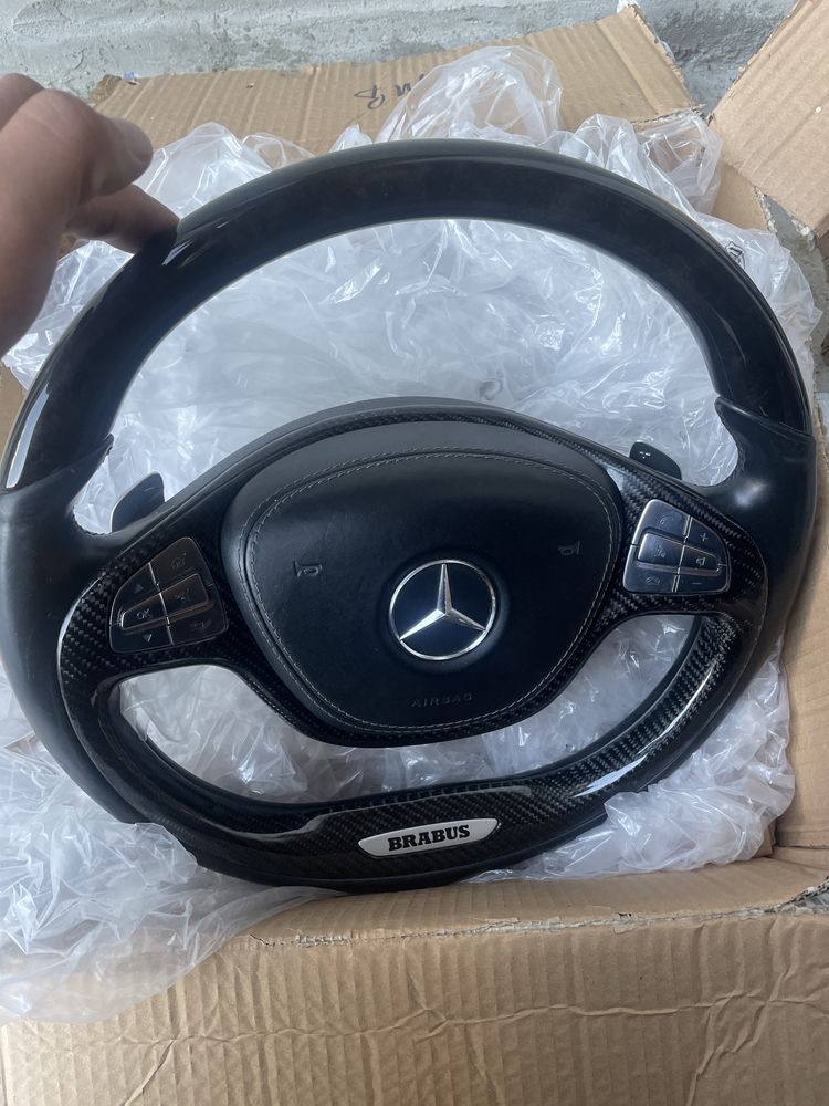Волан carbon s63 amg w222 Brabus  с airbag