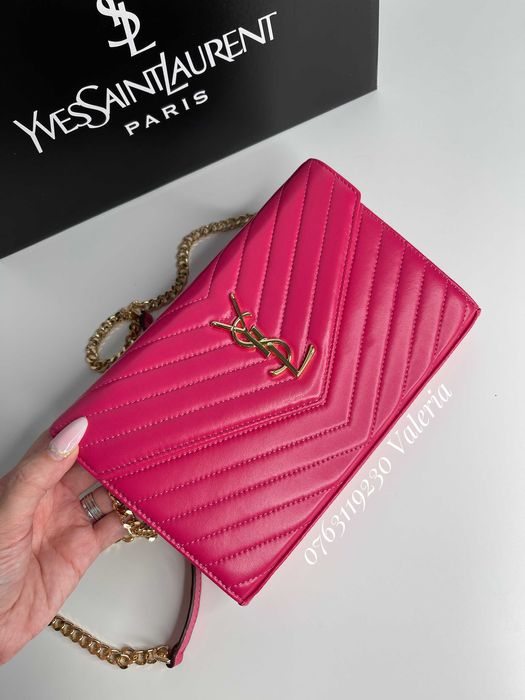 Poseta Plic Yv6es Sai8nt Laure9nt - Monogram Chain Wallet Fuchsia