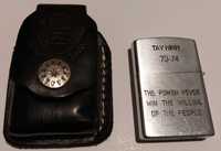 1. УНИКАЛНА Zippo Vietnam 70те. с Ориг. КОЖЕН КАЛЪФ, 2. запалка Kantai