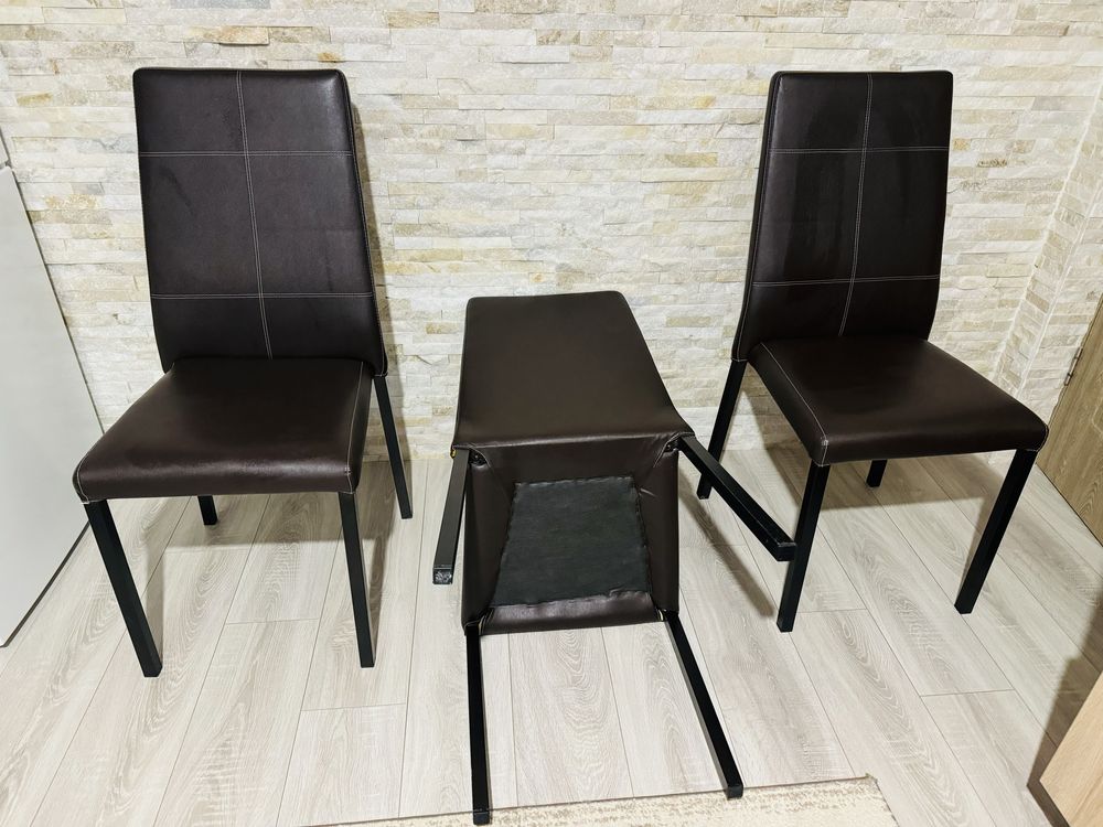 3 scaune bucatarie tapitate