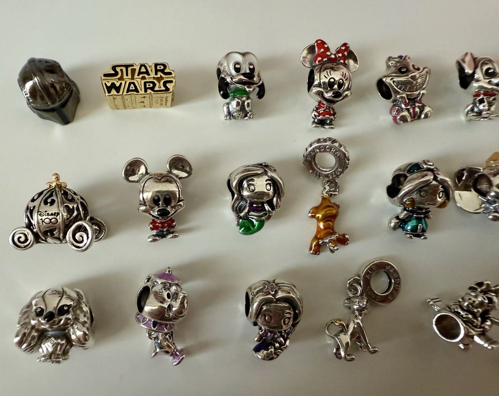 S925 Сребърни талисмани Pandora ALE - Disney , Mickey , Ариел и други