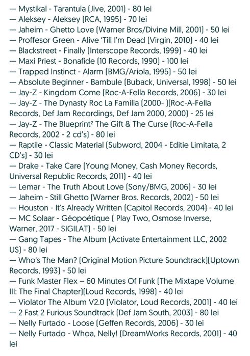 Pachet 3 - Lot 24 cd-uri rap/hip hop