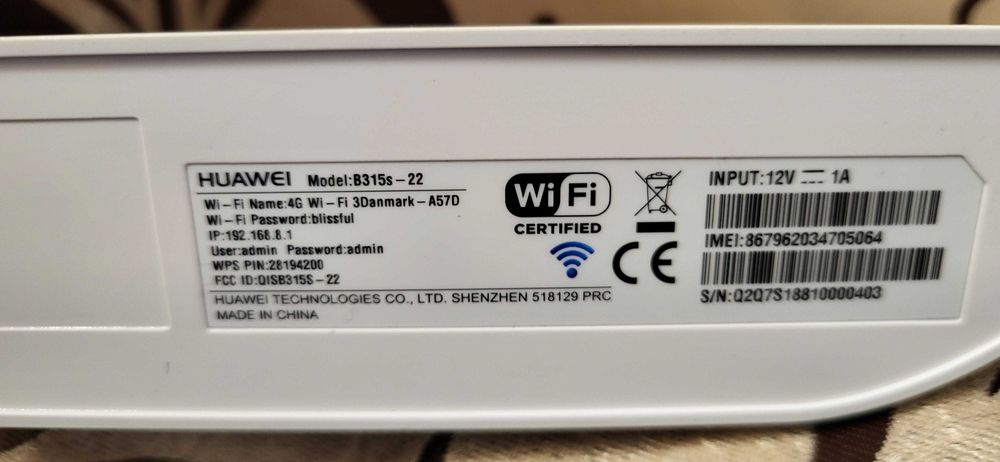 Router Huawei 4G cu sim B315S-22, 150 Mbps, Alb  liber de retea