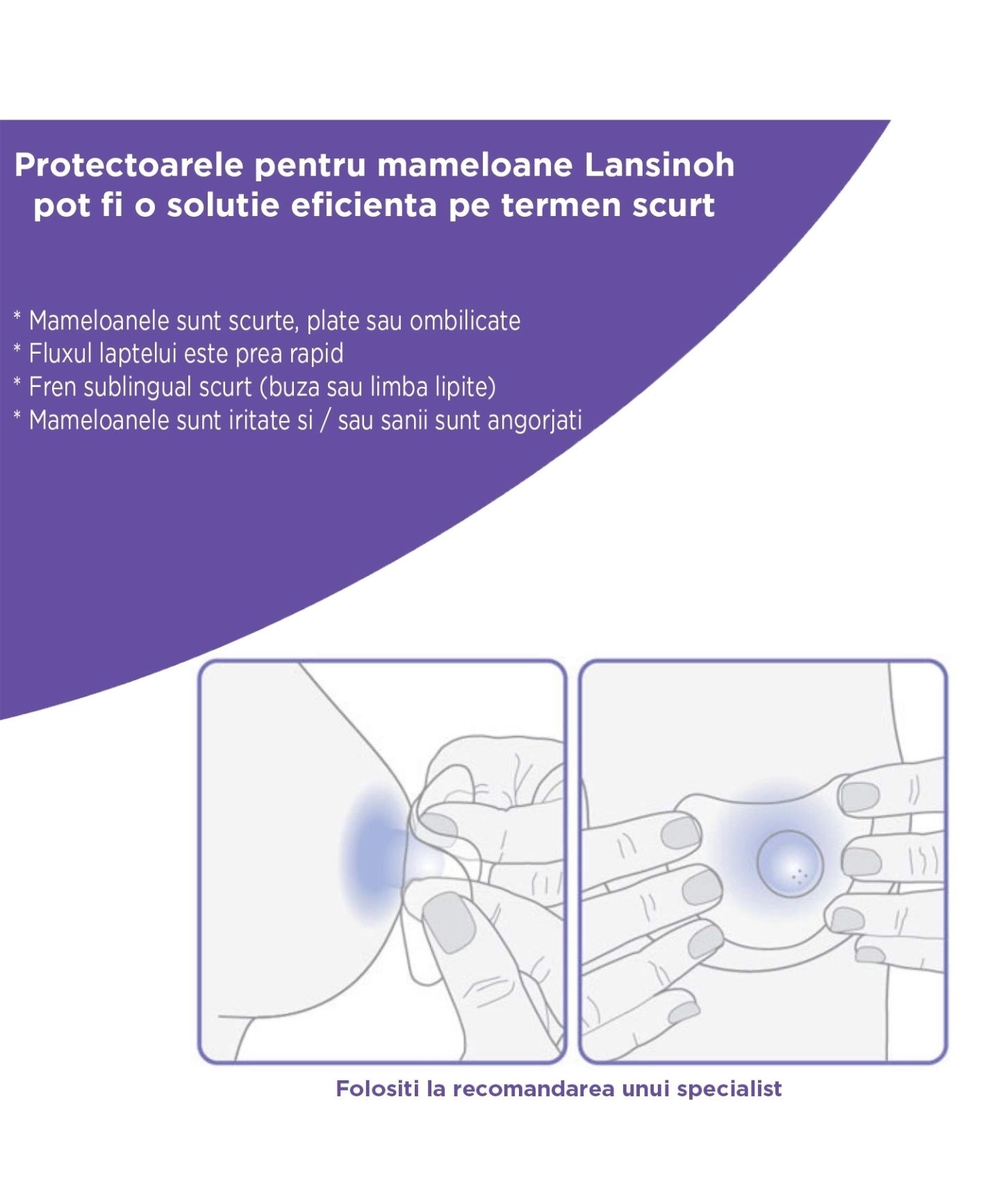 Protector mameloane silicon Lansinoh 20mm