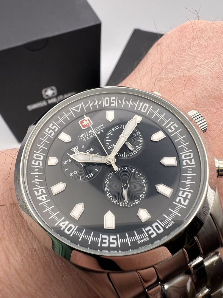 Ceas barbatesc Swiss Military Hanowa Chrono/Date, nou, in cutie